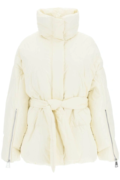 Khrisjoy Icon Belted-waist Puffer Jacket In White