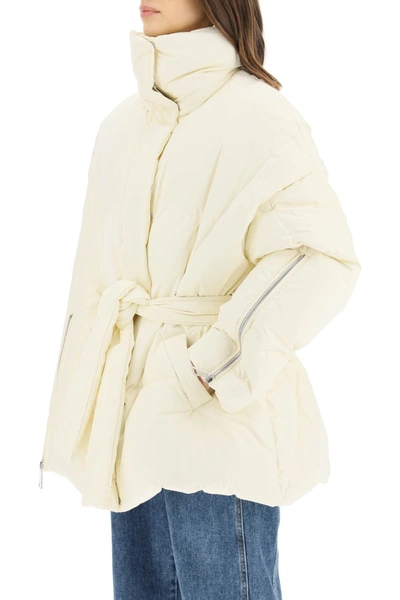 Khrisjoy Icon Belted-waist Puffer Jacket In White