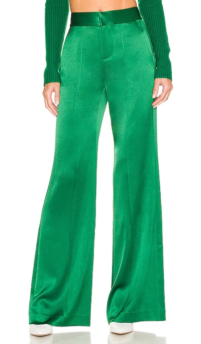 Shop Alice And Olivia Dylan Wide Leg Pant In Green