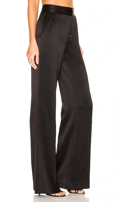 Alice And Olivia Athena Flared Wide Leg Trousers In Black
