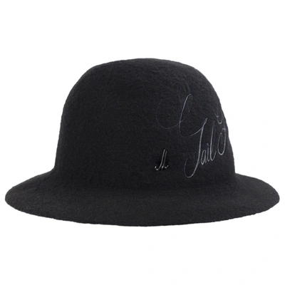 Shop Junya Watanabe Embroidered Logo Hat In Black