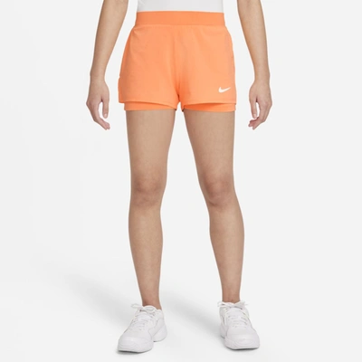 Nike Court Dri-fit Victory Big Kids' Tennis Shorts In Peach Cream,white |  ModeSens