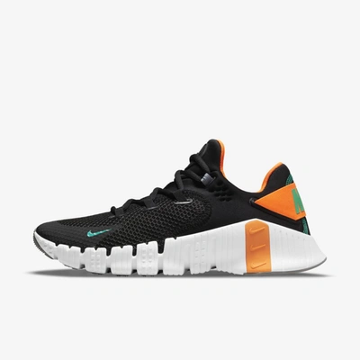 Shop Nike Free Metcon 4 Training Shoes In Black,total Orange,white,clear Emerald