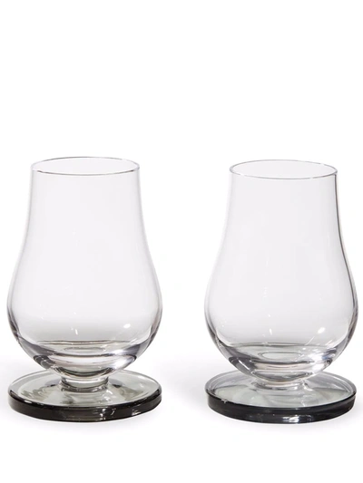 Shop Tom Dixon Puck Nosing Glass Set In Weiss