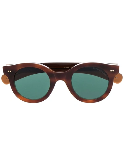 Shop Cutler And Gross 1390 Round Sunglasses In Braun