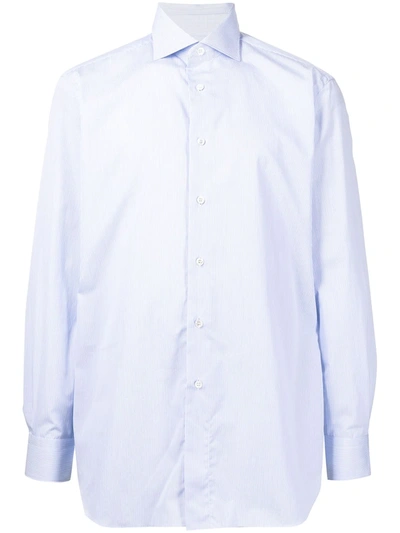 Shop Brioni Classic Button-up Shirt In Blau