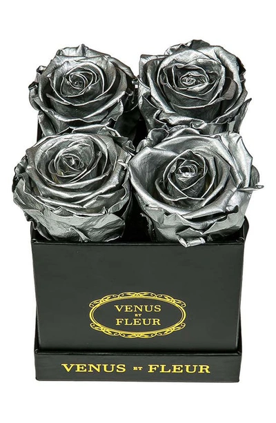 Shop Venus Et Fleur Classic Le Petit Eternity Roses In Silver