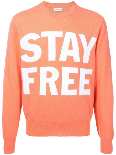 Shop Honey Fucking Dijon Stay Free Print Sweatshirt In Rosa