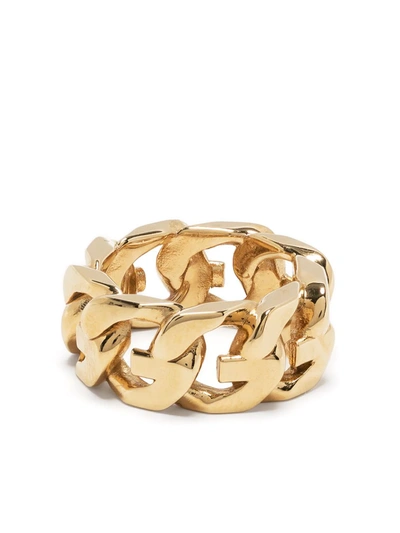 Shop Givenchy G Logo Link Ring In Gold