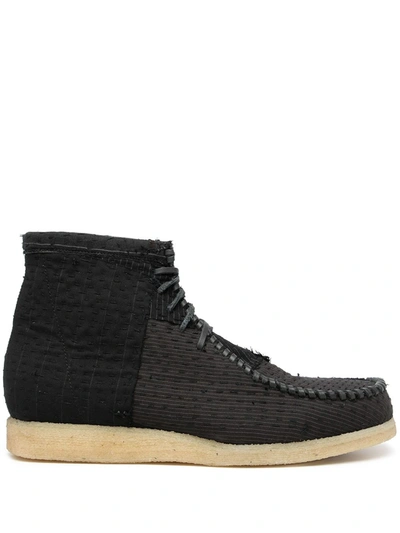 Shop By Walid Lace-up Desert Boots In Schwarz