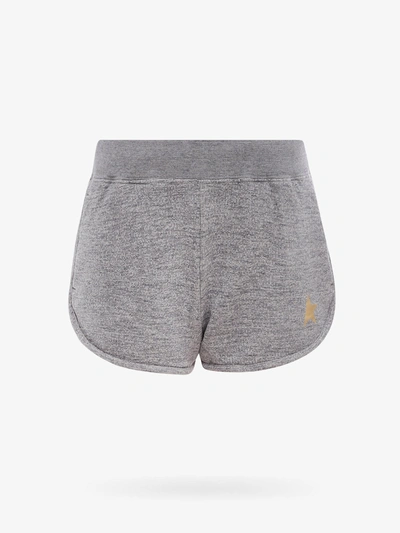 Golden Goose Cotton Jersey Sweatshorts W/ Star In Grey