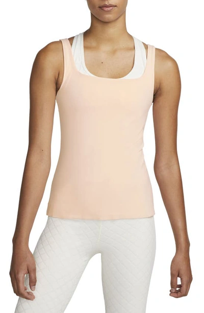 Nike Women's Yoga Luxe Shelf-bra Tank Top (plus Size) In Orange