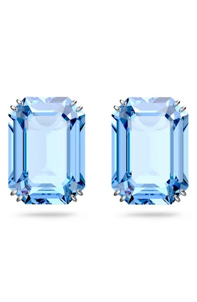 Shop Swarovski Millenia Stud Earrings In Blue