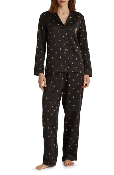 Shop Lauren Ralph Lauren Pajamas In Black Pt
