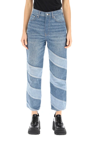 Shop Ganni Missy Cropped Jeans In Blue