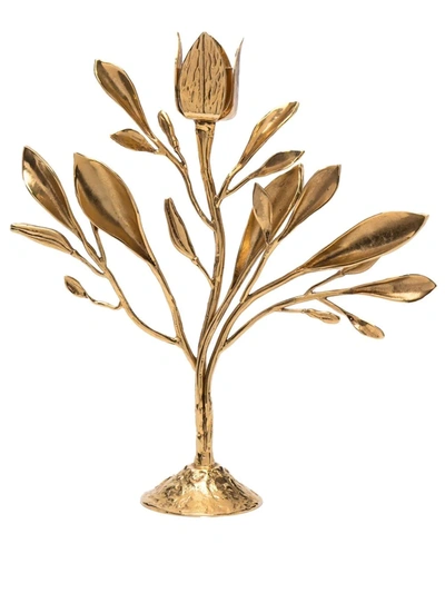 Shop Goossens Foliage Candelabrum In Gold