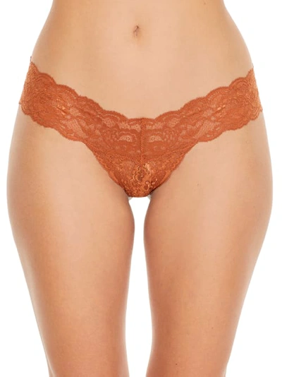 Shop Cosabella Never Say Never Cutie Low Rise Thong In Dark Copper
