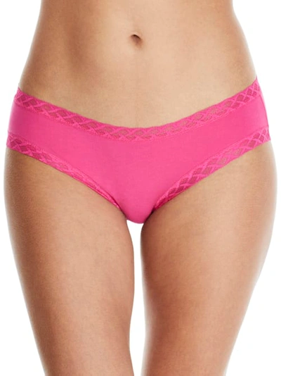 Shop Natori Bliss Cotton Girl Brief In Electric Pink