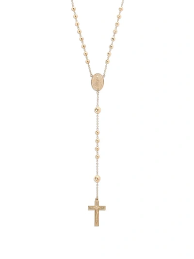Shop Dolce & Gabbana Cross-pendant Necklace In Gold