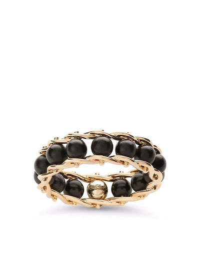 Shop Dolce & Gabbana Bead-embellished Ring In Gold
