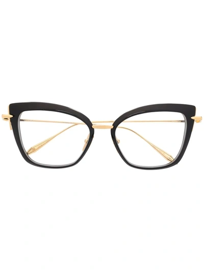 Shop Dita Eyewear Amorly Cat-eye Glasses In Schwarz