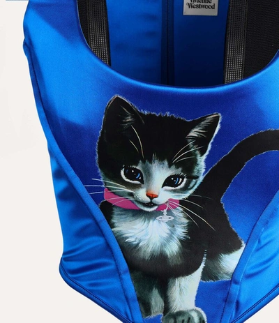 Vivienne Westwood Cat Corset In Electric Blue | ModeSens