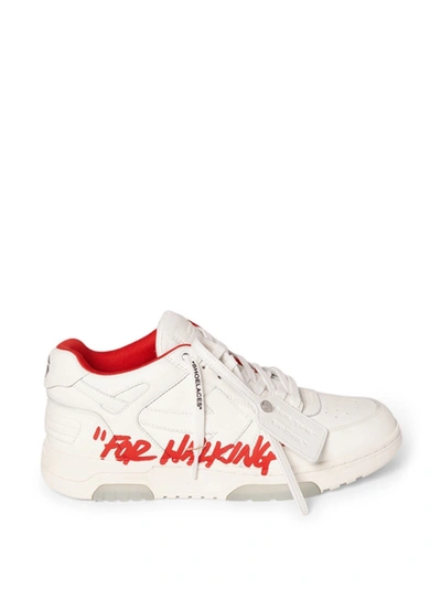 Shop Off-white Out Of Office "specials" Calf Leather Sneakers White Red