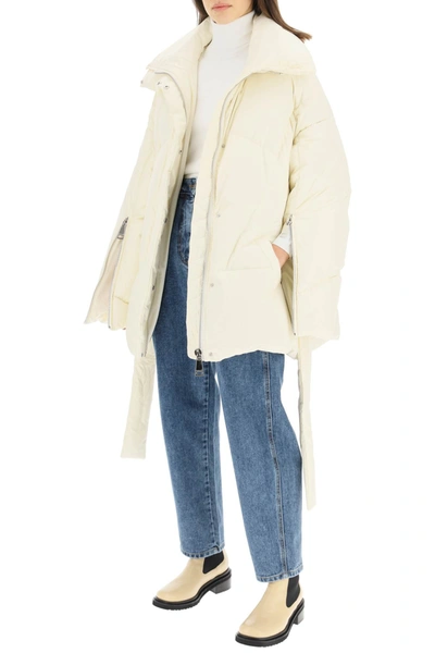 Khrisjoy Icon Belted-waist Puffer Jacket In White