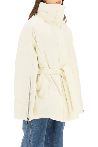 Khrisjoy Icon Belted-waist Puffer Jacket In White