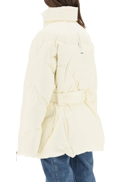 Khrisjoy Icon Belted-waist Puffer Jacket In White