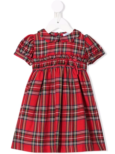 Siola Check Shift Dress In Red
