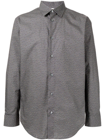 Shop Brioni All-over Print Shirt In Grey
