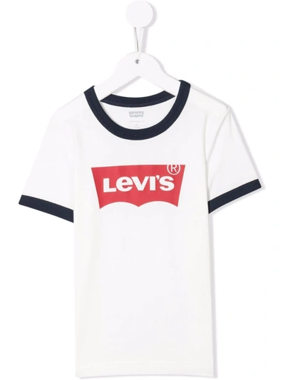 Shop Levi's Logo-print Bci Cotton T-shirt In White
