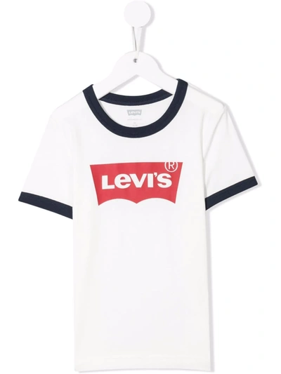 Levi's Teen Logo-print Cotton T-shirt In White