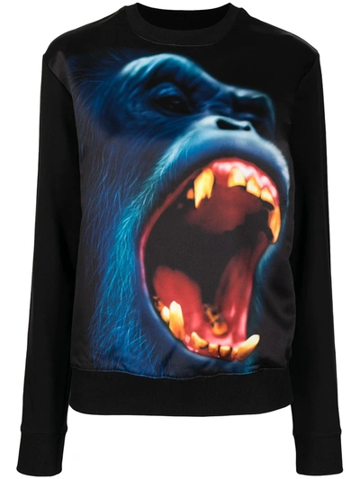 Shop Christopher Kane Monkey Print Sweatshirt In Black