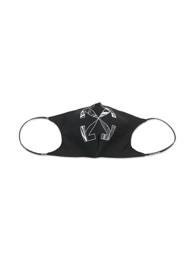 Shop Off-white Caravaggio Arrow Simple Mask Black And Grey