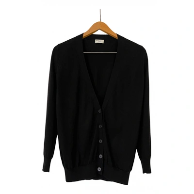 Pre-owned Saint Laurent Wool Cardigan In Black