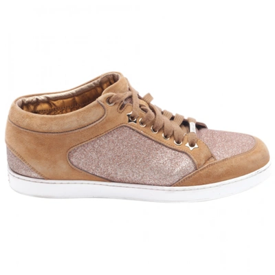 Pre-owned Jimmy Choo Leather Trainers In Camel
