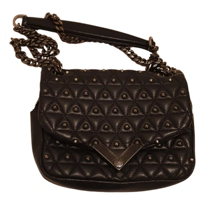 Pre-owned The Kooples Stella Leather Handbag In Black
