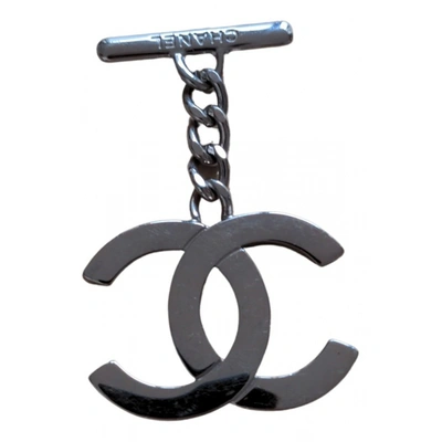 Pre-owned Chanel Bag Charm In Silver