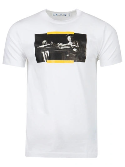 Shop Off-white Slim Fit Caravaggio Painting Tee White