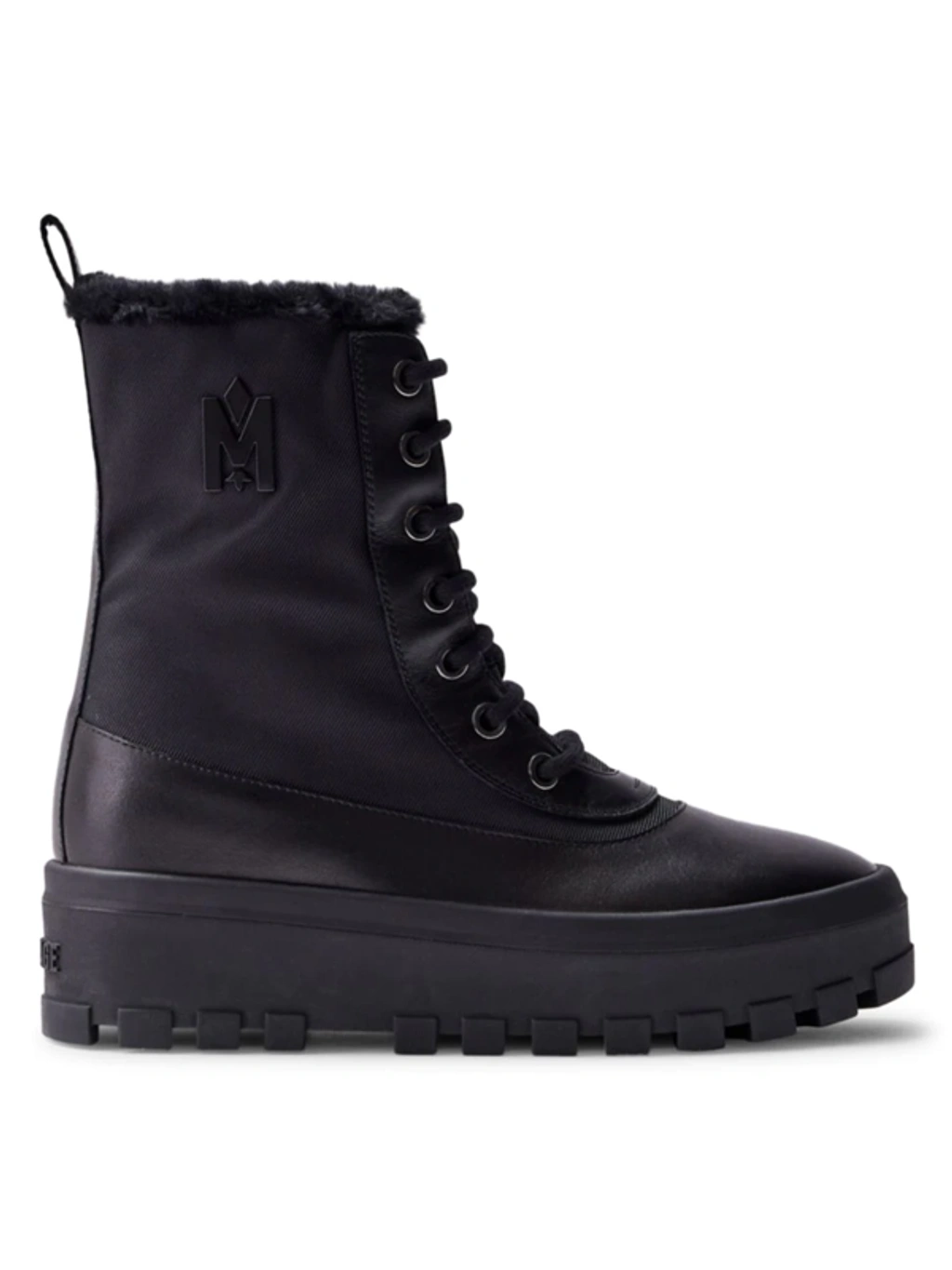 Mackage Hero Shearling-lined Lug-sole Boots In Black | ModeSens