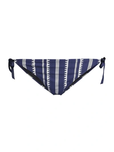 Shop Lemlem Women's Nunu String Bikini Bottom In Navy