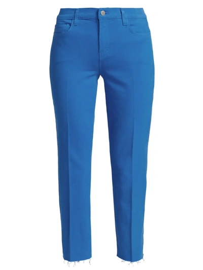Shop L Agence Women's Sada Cropped Stretch Jeans In Azure