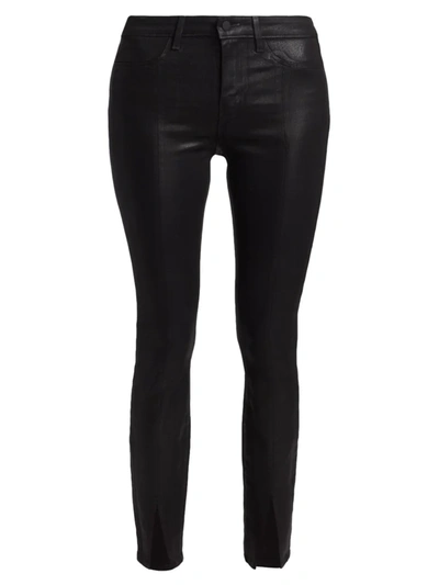 Shop L Agence Women's Jyothi Faux Leather Skinny Pants In Noir Coated