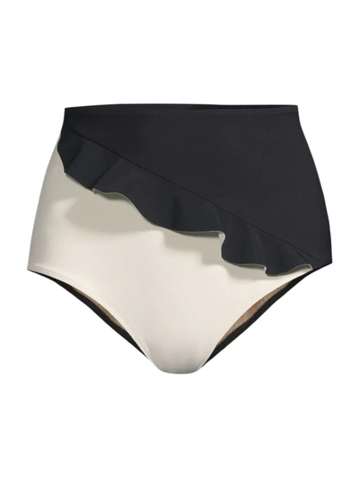 Shop Evarae Women's Greta Bikini Bottom In Nero Creme