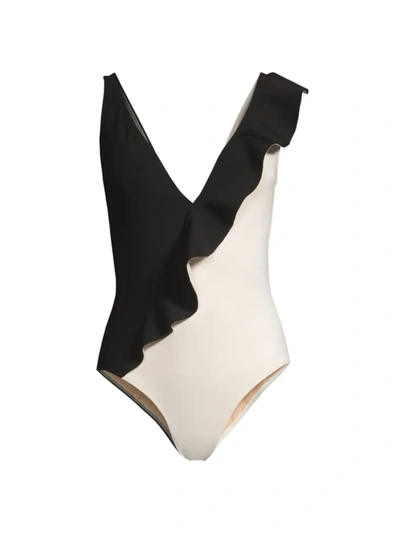 Shop Evarae Women's Otto One-piece Swimsuit In Nero Creme