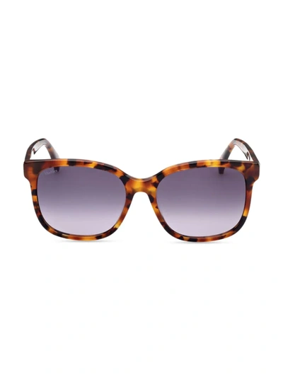 Shop Max Mara Women's 57mm Square Sunglasses In Havana