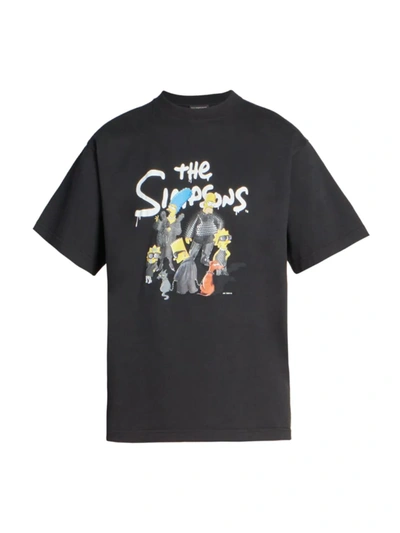 Shop Balenciaga Women's The Simpsons & 20th Television Graphic T-shirt In Black
