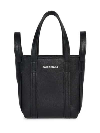 Shop Balenciaga Women's Everyday Small Leather Tote In Black White